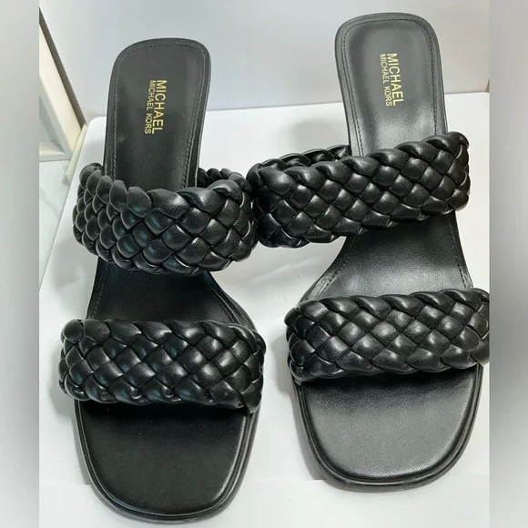 Michael Kors Black Braided Women's Sandals 8.5 - Picture 2 of 12